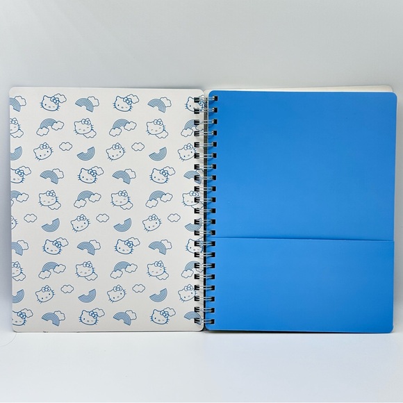Sanrio Hello Kitty 2025 Large Spiral Planner - Blue Soft Leather Cover - Picture 2 of 11
